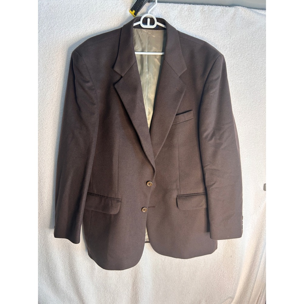 Franco Tassi Mens Brown Wool Cashmere Blend Blazer Sport Coat 42R Made in Canada